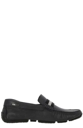 Loafers With Heel Bally Striped Round Toe Loafers