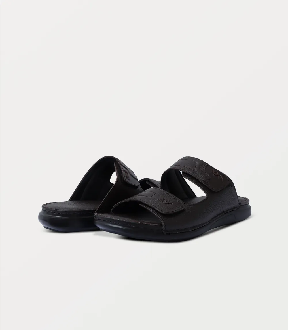 BM6878-ESPRESSO-Men Slipper Teddy Bear With Bunny Slippers