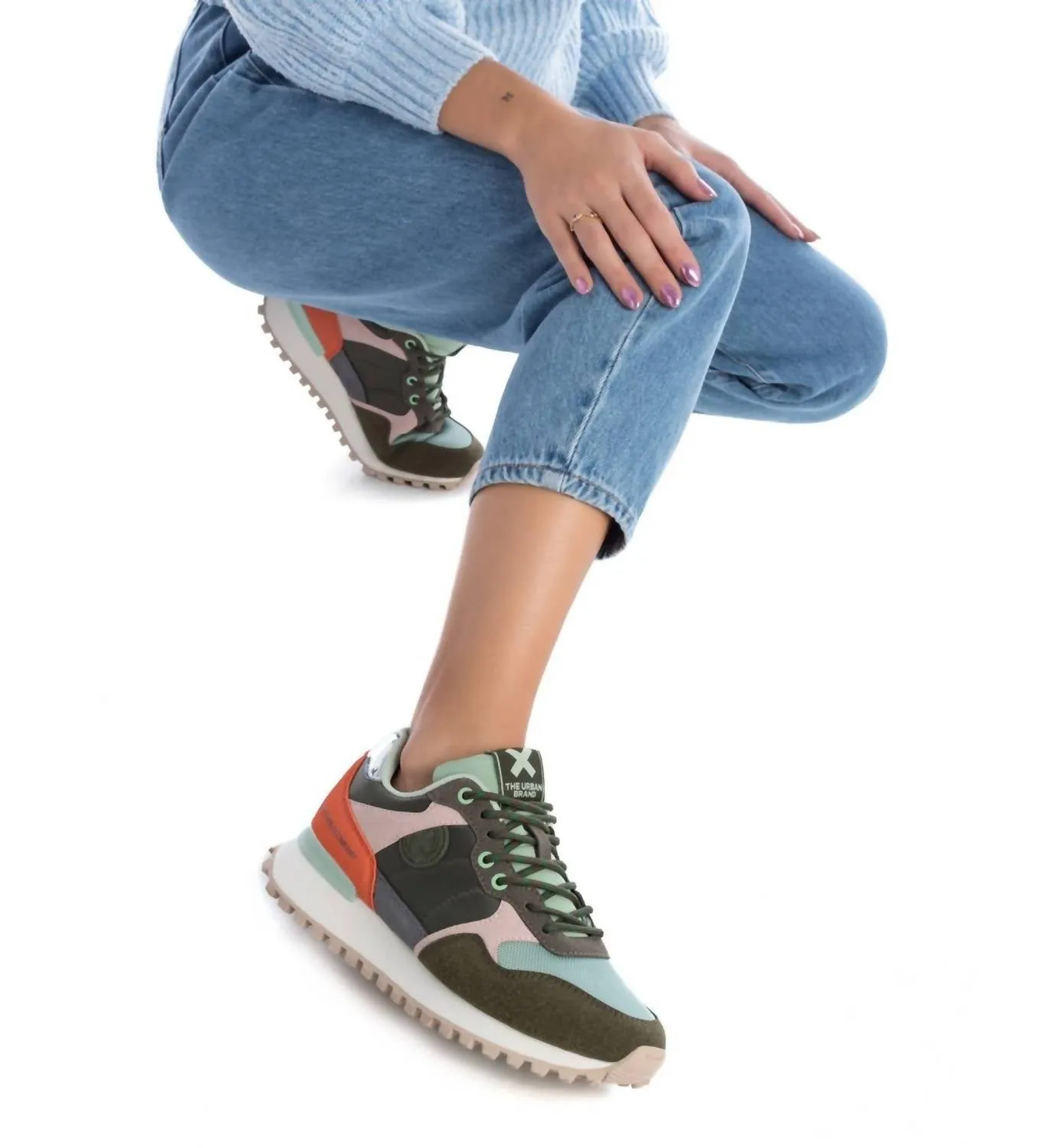 Xti - Women's Textile Sneakers Leather Low Top Sneakers