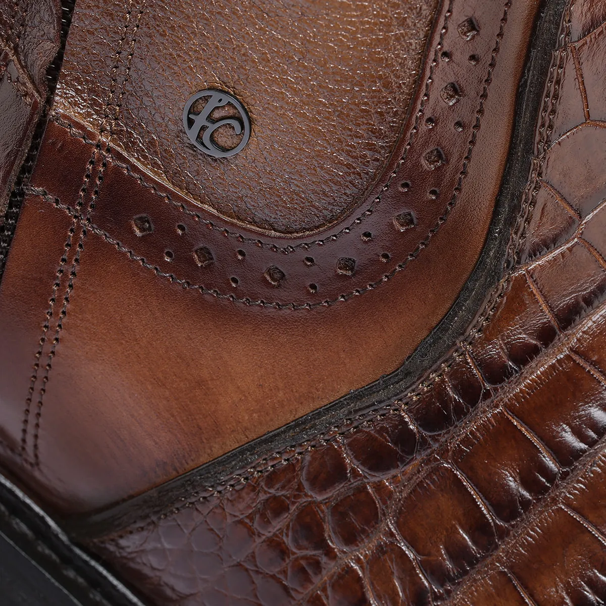 Honey Brown Exotic Aligator Urban Boots Dr Scholl's Work