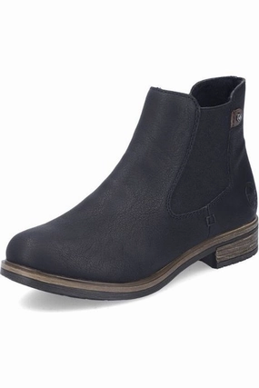 Harbor Stroll Tunnel Step Rieker ladies boots 72254-00 in black