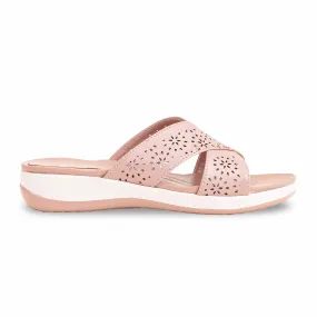 Pink Formal Slipper PU0490 Slides For Wide Feet