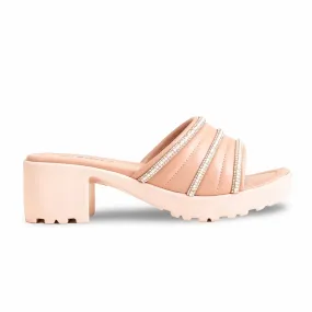 Fluffy Platform Slippers Pink Formal Slipper PU0496