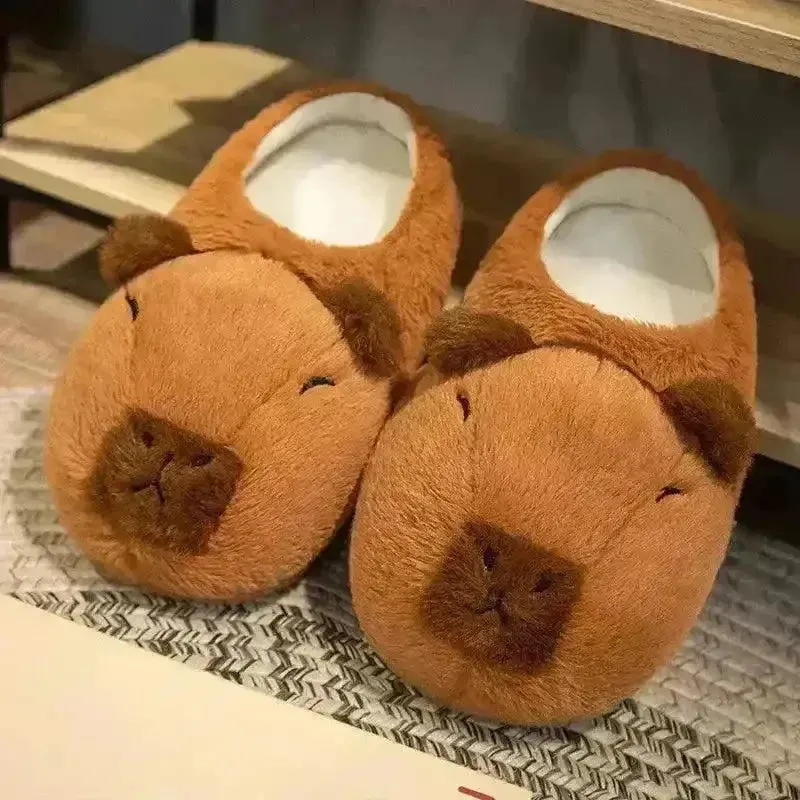 Plush Capybara Indoor Slippers Love Sandals