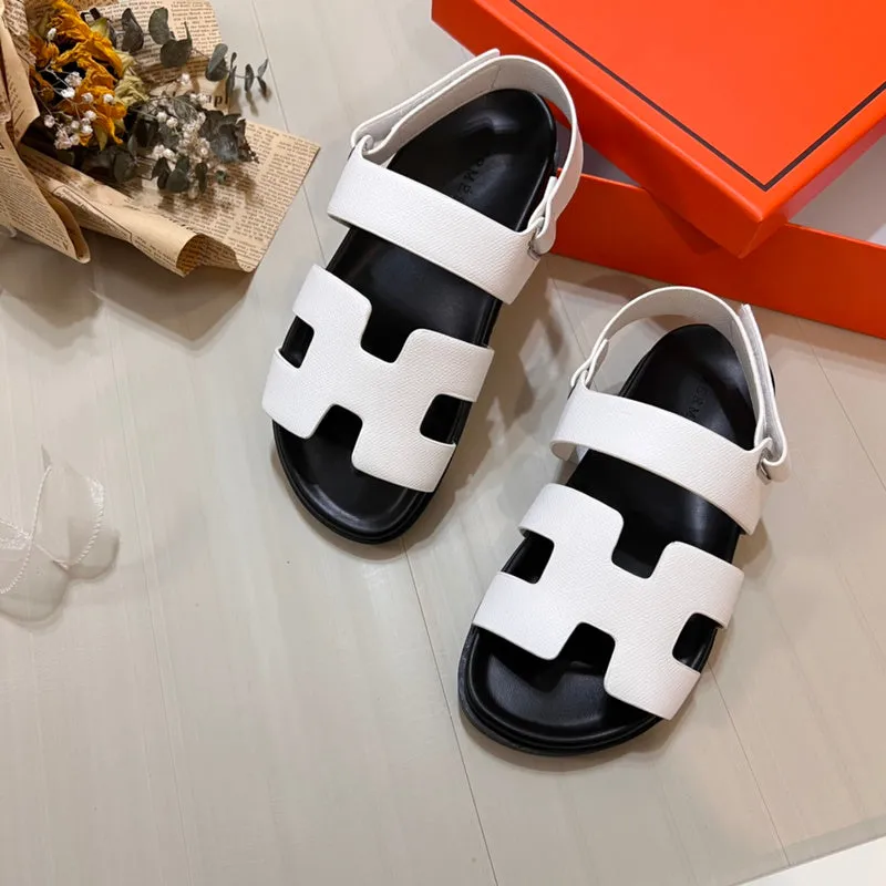 MJHS12 Leather slippers Man and Women shoes 35-45 With box Albert Slippers