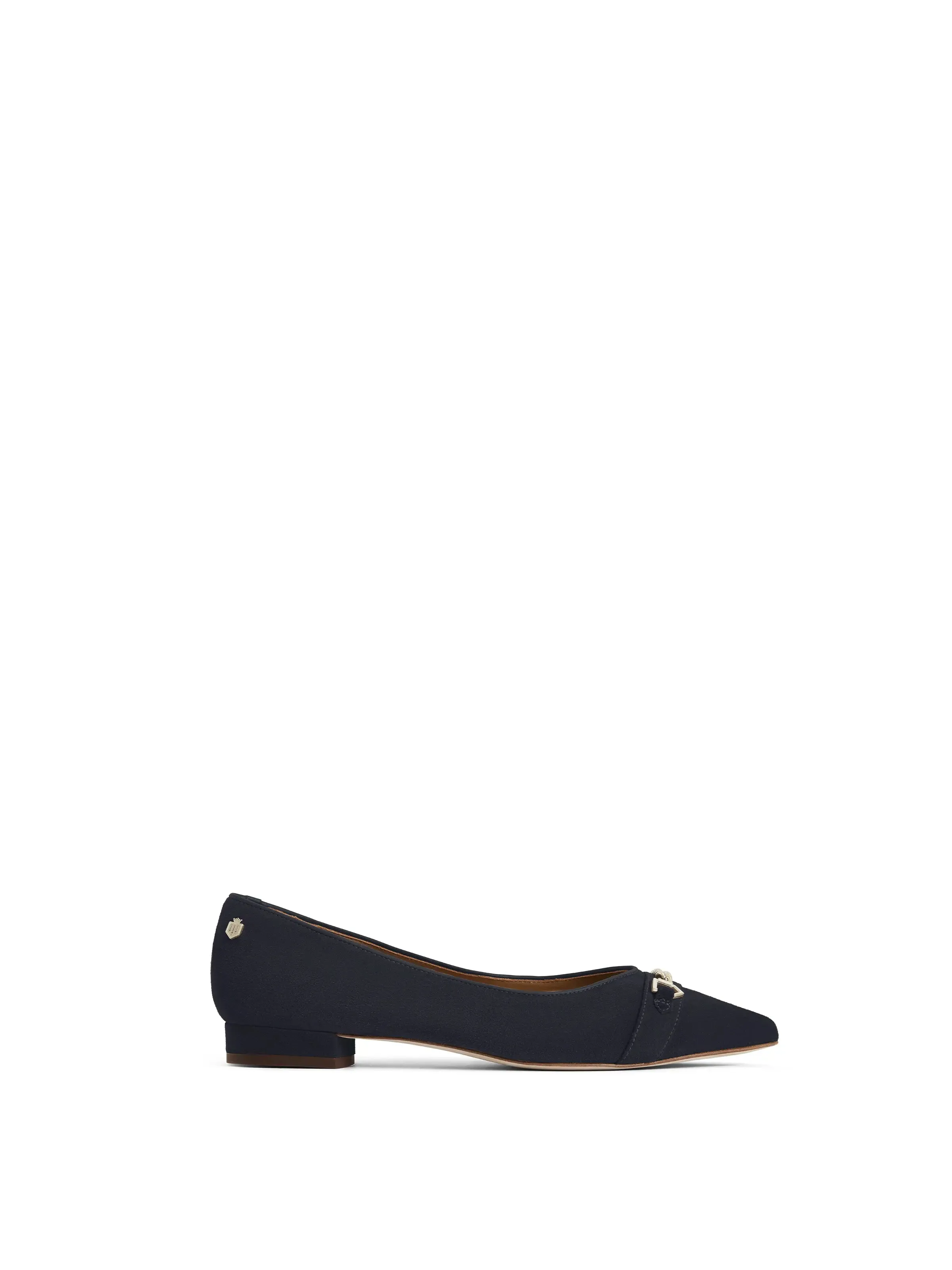 Flattered Bonbon Loafers Apsley Ballet Pump - Navy Suede