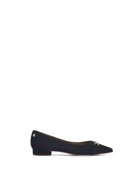 Loafers And Dress Apsley Ballet Pump - Navy Suede