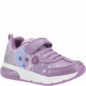 Robust Geox J Spaceclub Girl D FROZEN Touch Fastening Trainer