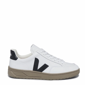 Veja V-12 Leather Extra White / Black / Dune Step Control