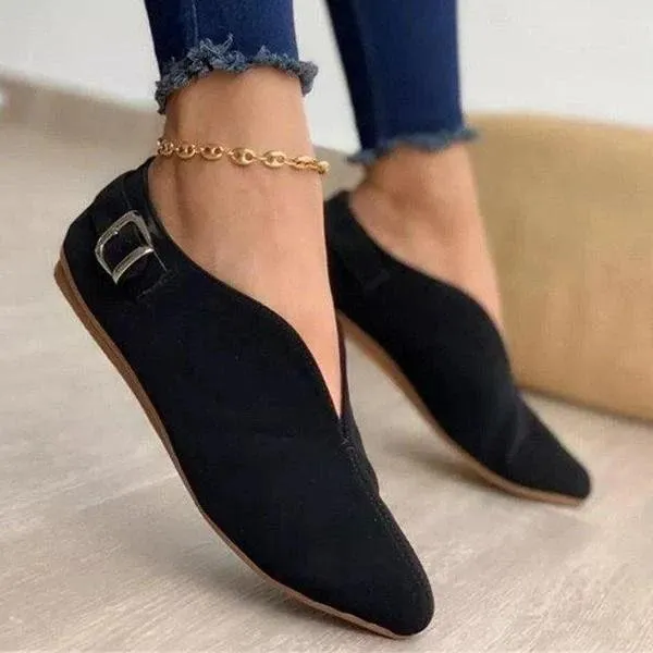 2020 Pointed Toe Suede Women Flats Shoes Woman Loafers Summer Fashion Sweet Flat Casual Shoes Women Zapatos Mujer Plus Size35-43 Hugo Boss Loafers