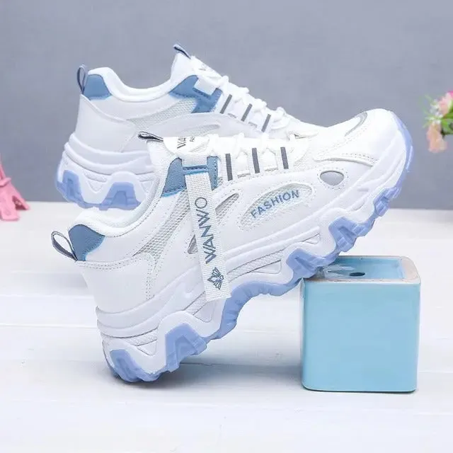 Lace Bridal Shoes Breathable mesh platform sneakers for women