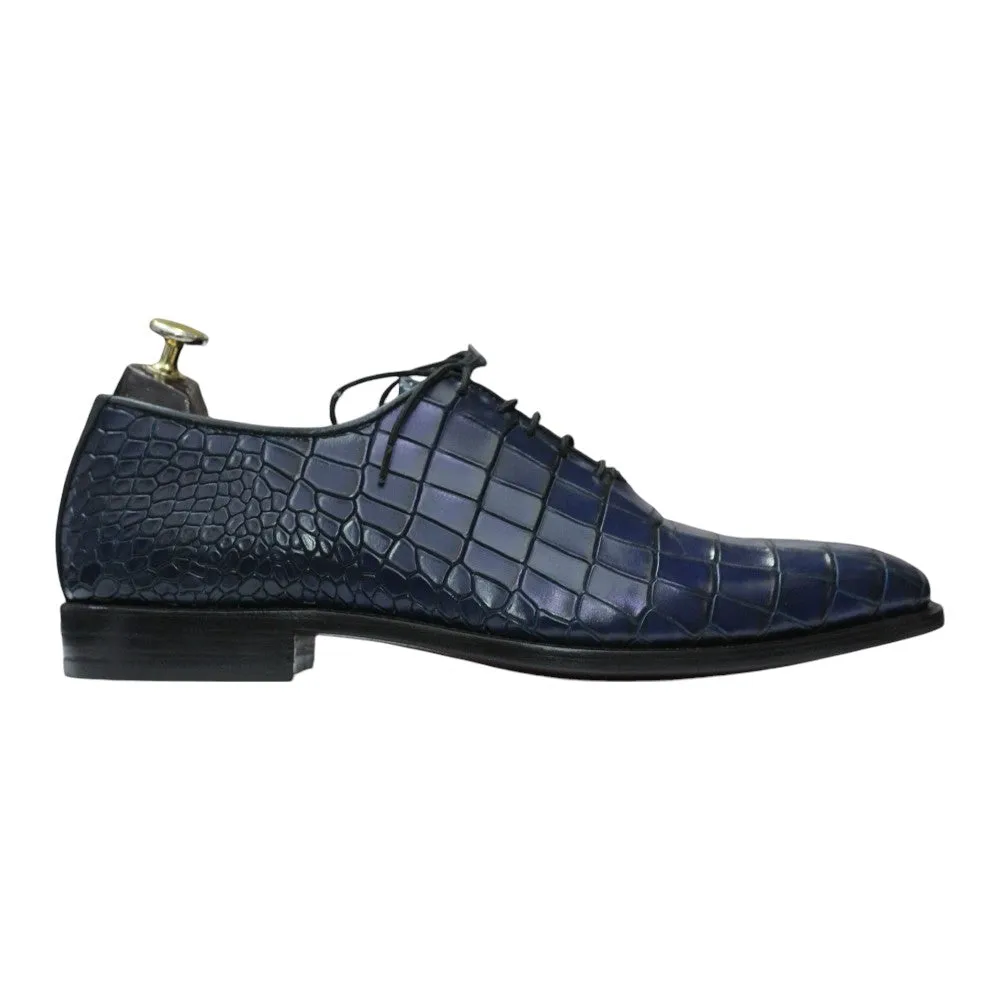 Gym Shoes That Look Like Dress Shoes 100% Handmade Goodyear Welted Alligator Print Whole Cut Leather Shoes For Men's