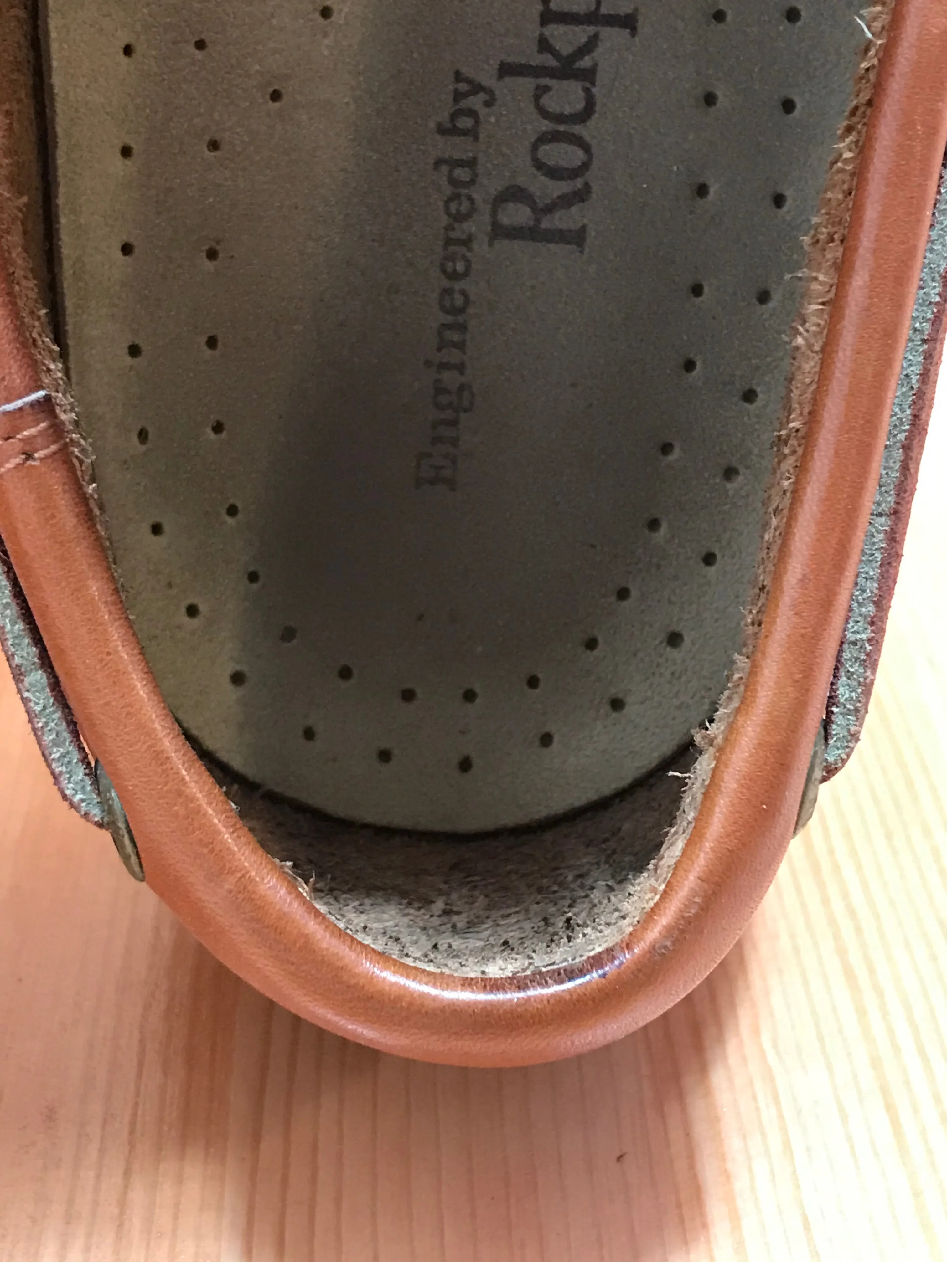 ROCKPORT Mens Size 11W Leather Slip On Boat Shoes Loafers Leopard Loafers