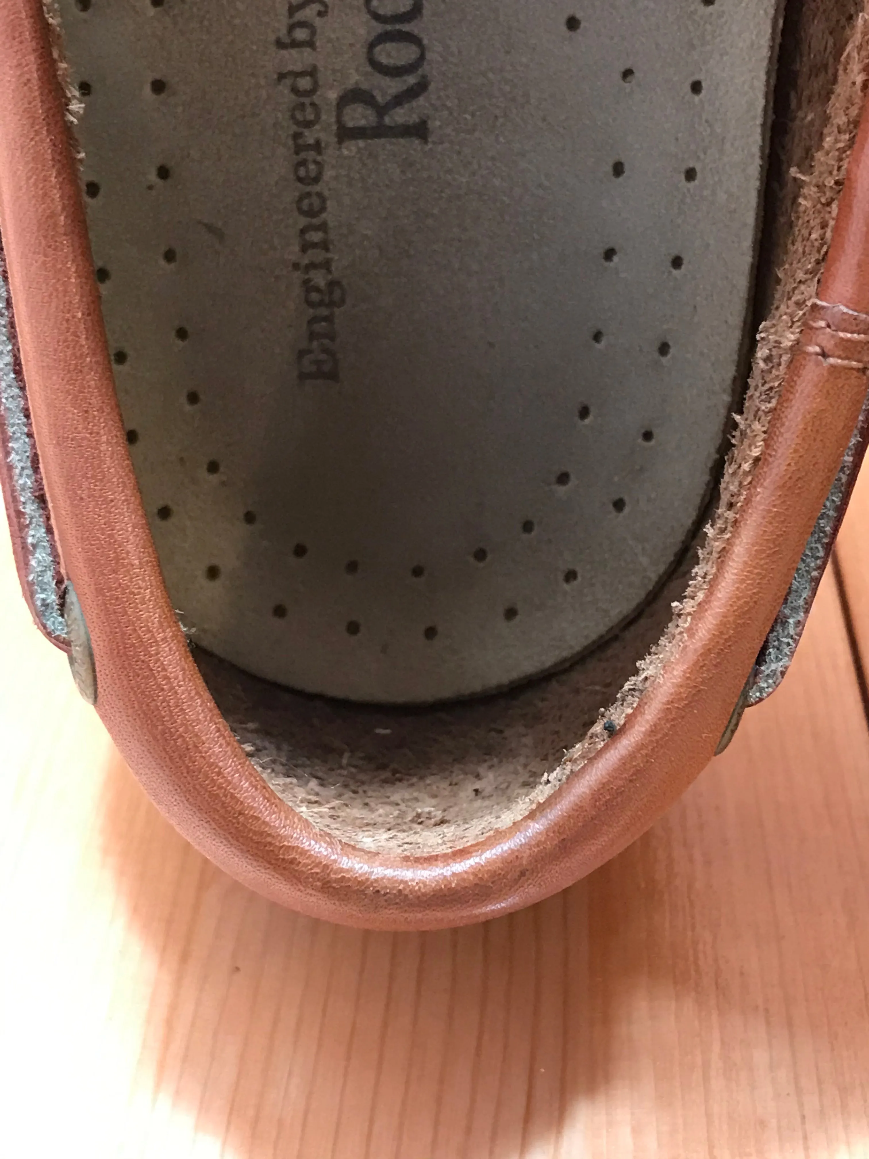 ROCKPORT Mens Size 11W Leather Slip On Boat Shoes Loafers Pointy Loafers