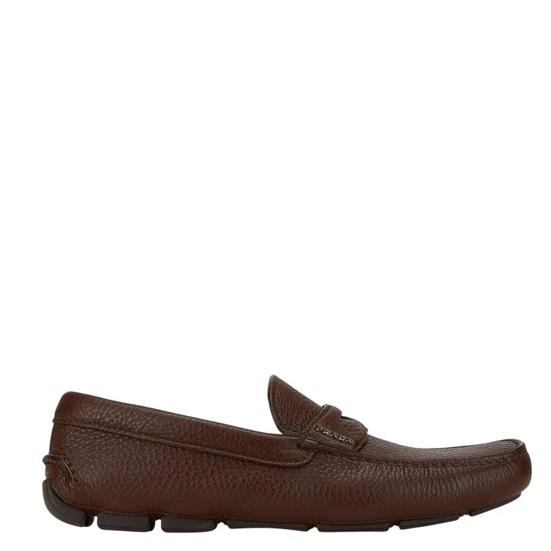 Prada Leather Loafers Brown Men Loafers Fall 2024