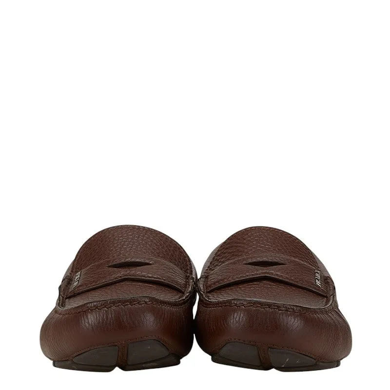 Prada Leather Loafers Brown Men Loafers With Jeans