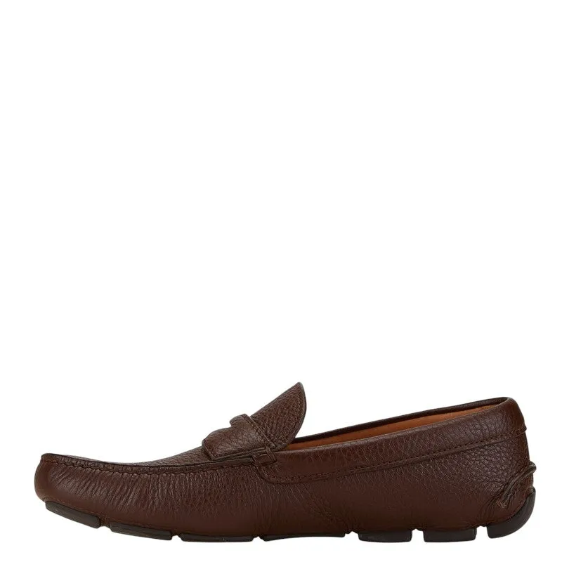 Prada Leather Loafers Brown Men Loafers Snake