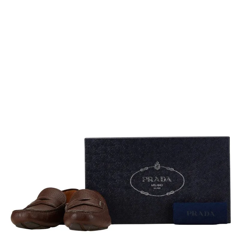 Loafers And Slip Ons Prada Leather Loafers Brown Men