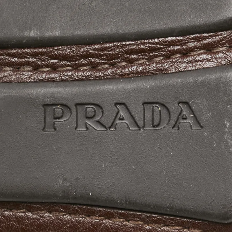 Loafers Fox Chapel Prada Leather Loafers Brown Men