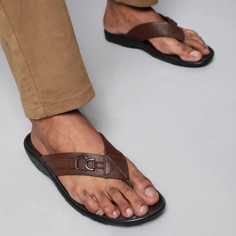 Coolers Casual (Brown) Slipper For Men LFL-04 By Liberty Rack Slippers