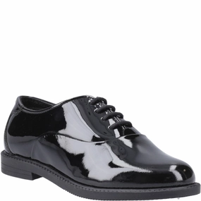 Adjustable Hush Puppies Nellie Patent Senior School Shoes