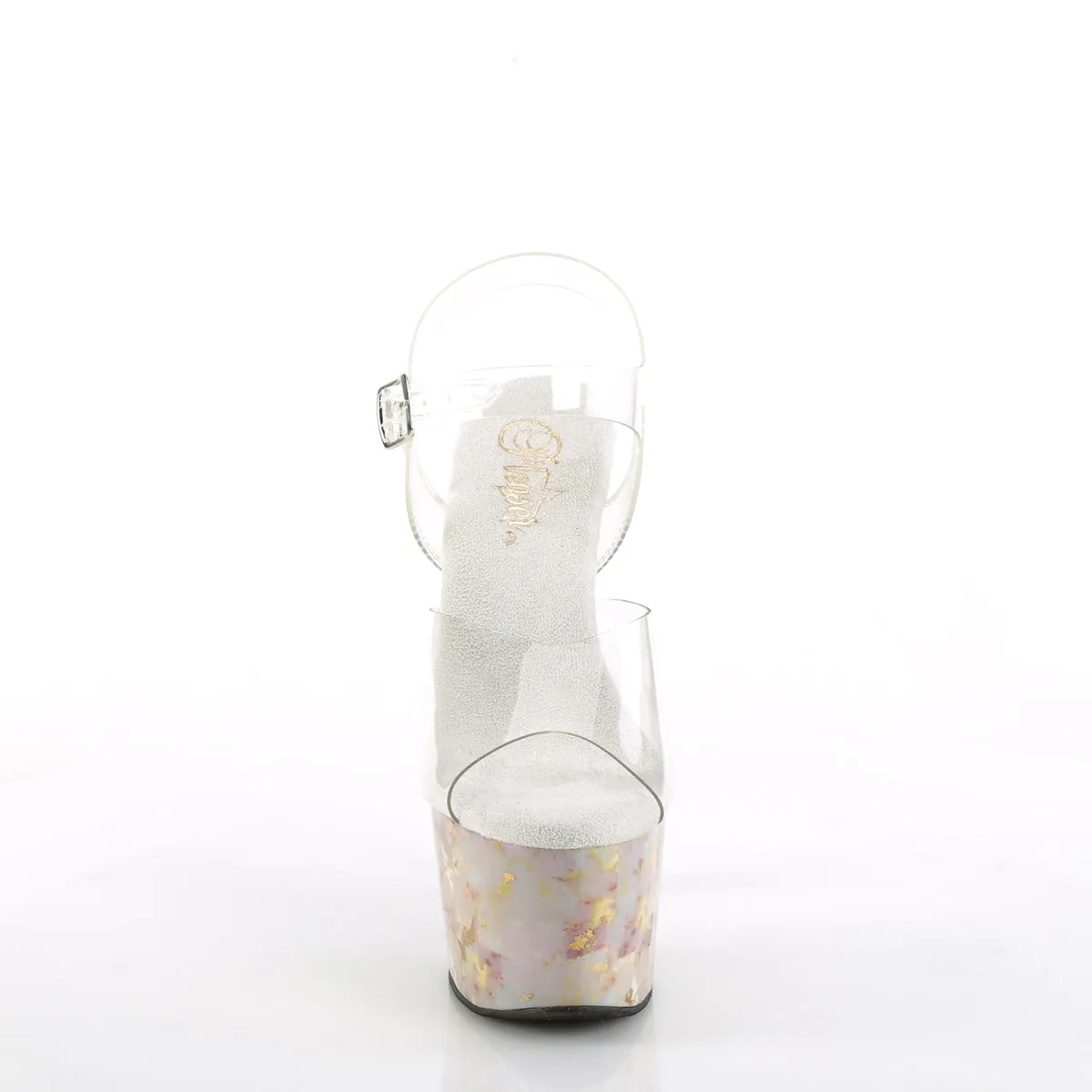 Asics Running Shoes Gel Nimbus 24 ADORE-708MB Pleaser Clear/Blush Sexy Platform Shoes (Pole Dancing Heels)