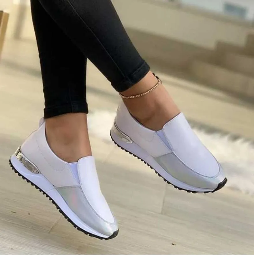 Unicorn Flats Shoes Wenkouban New Women Sneaker Slip On Flat Casual Shoes Platform Sport Women's Shoes Outdoor Runing Ladies Vulcanized Shoes Zapatillas Mujer