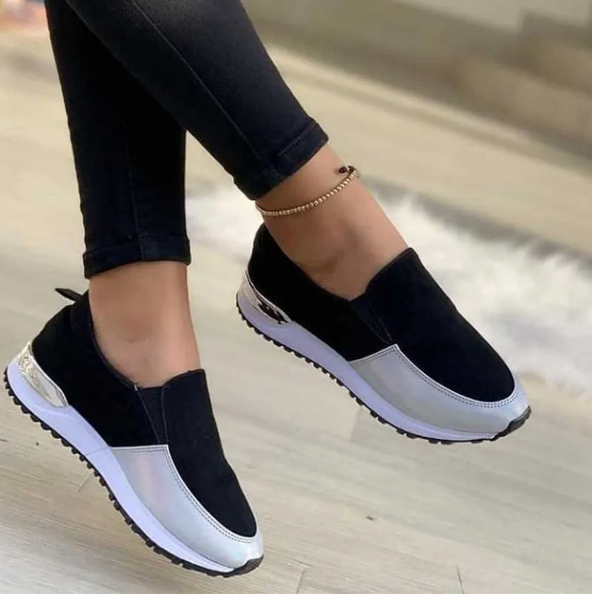 Wedding Dresses With Flat Shoes Wenkouban New Women Sneaker Slip On Flat Casual Shoes Platform Sport Women's Shoes Outdoor Runing Ladies Vulcanized Shoes Zapatillas Mujer