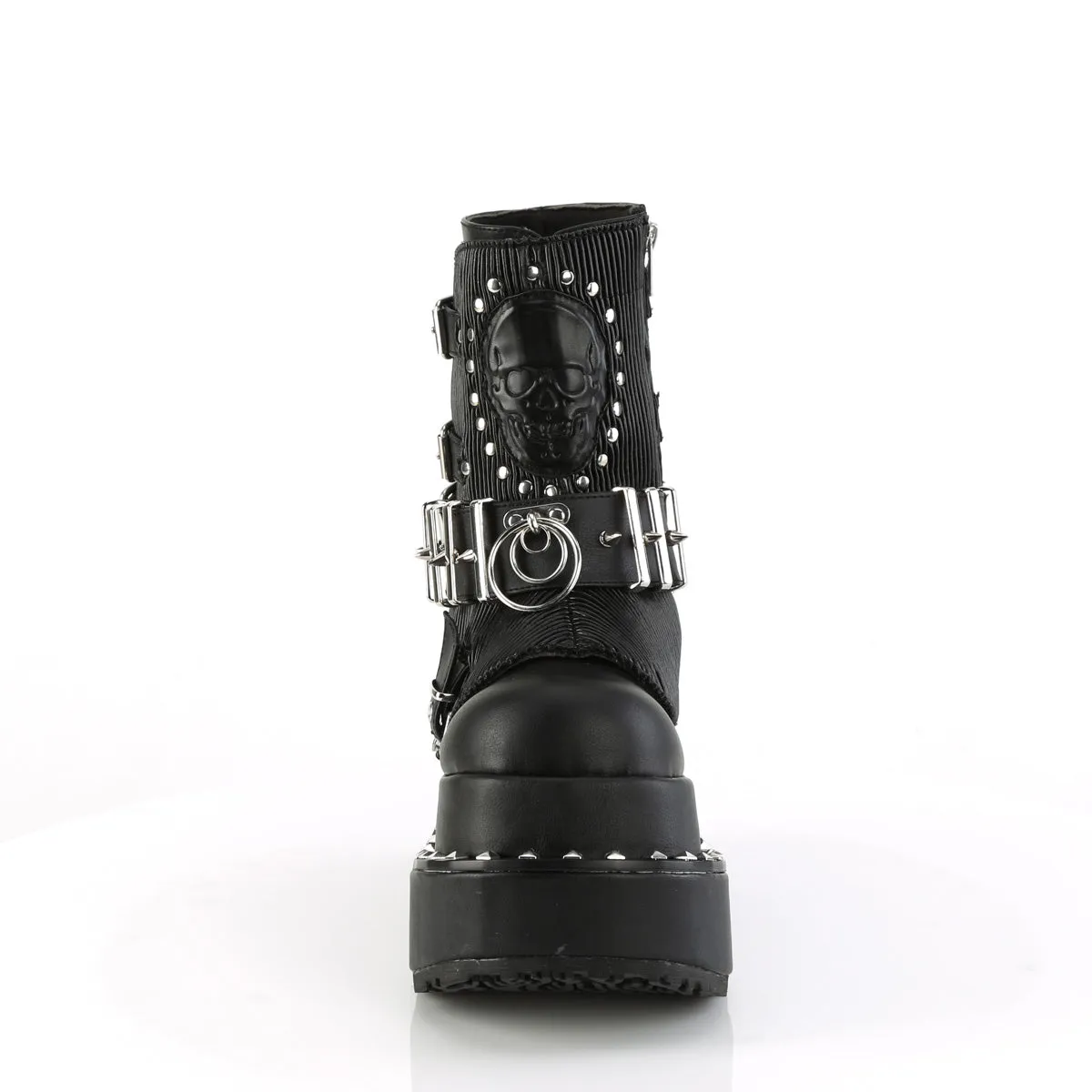 Work Boots That Breathe 4 Inch Platform BEAR-150 Black Pu