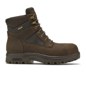 Mid Work Boots Dunham 8000 Works 6" Safety Plain Toe Work Boot (Men) - Brown
