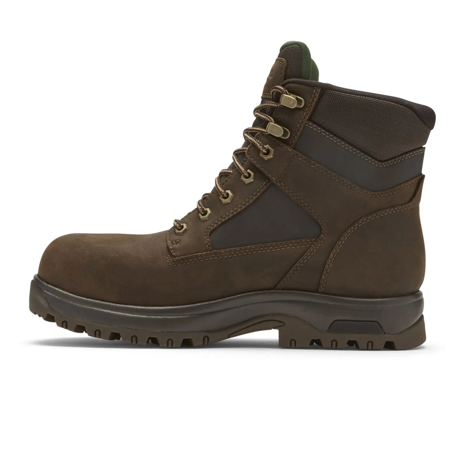 Dunham 8000 Works 6" Safety Plain Toe Work Boot (Men) - Brown Front Zip Work Boots