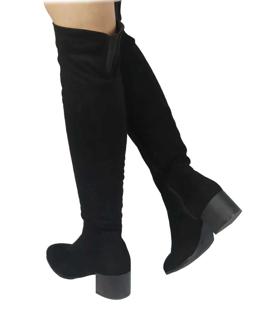 Wild Diva Catherine-06 Block Heel Over-the-Knee Boot Wide Fit Tramping Boots Review