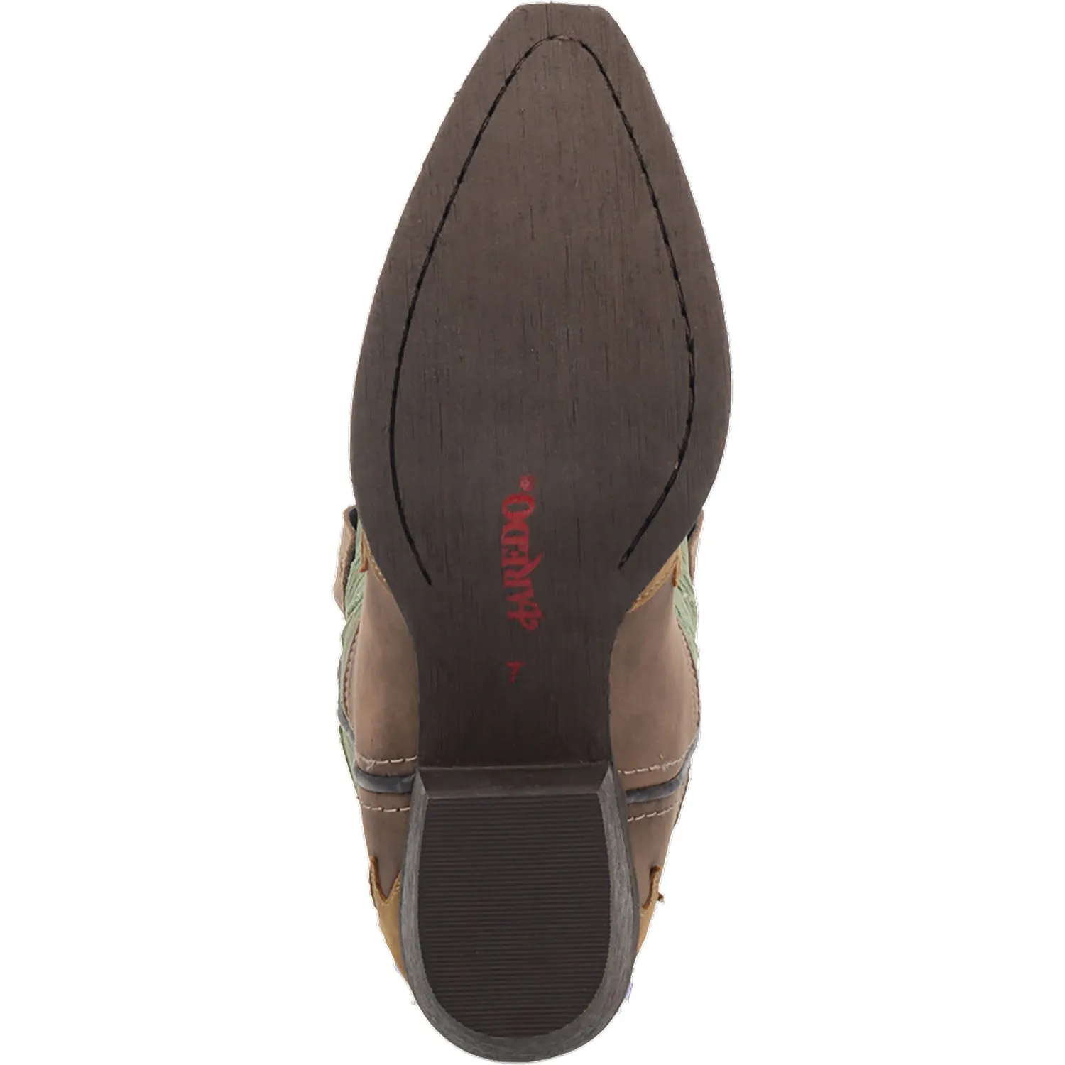 Laredo Womens Miss Kate Cowboy Boots Leather Brown/Teal Ballerina Boots