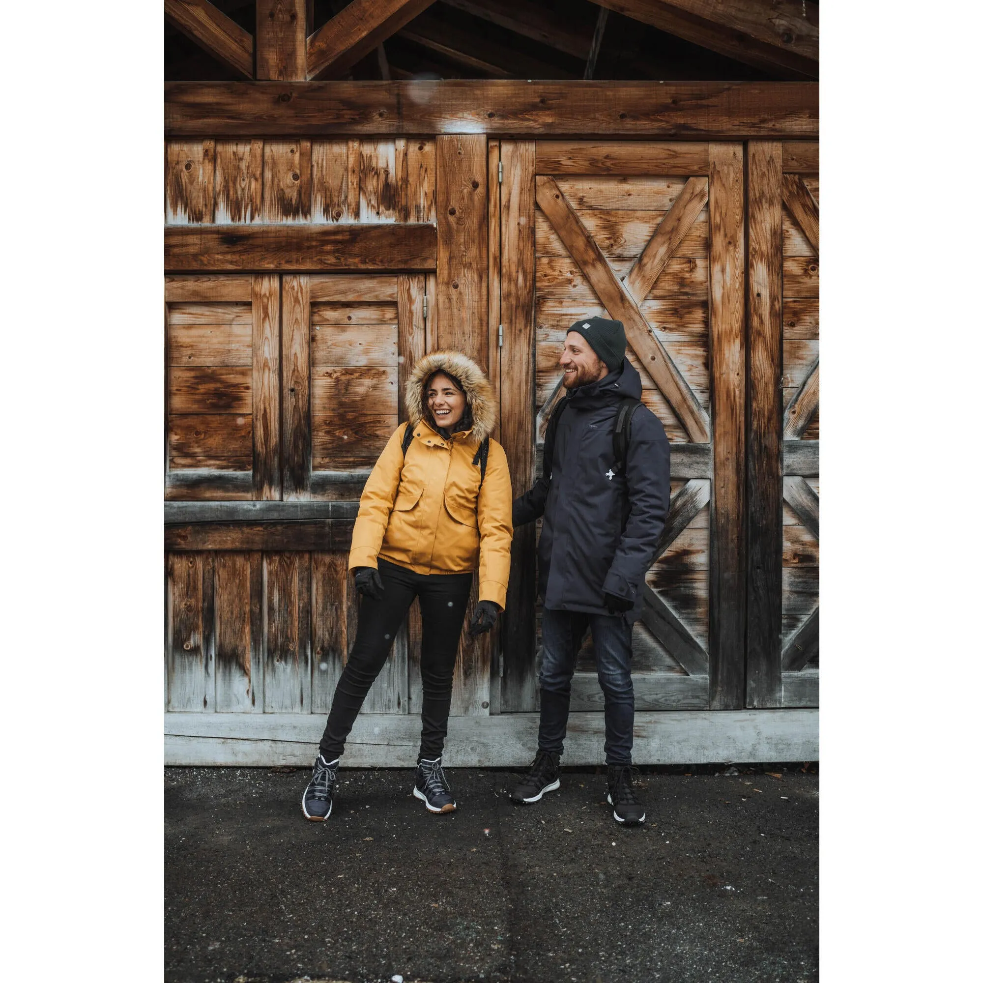 Waterproof Fur Lined Snow Boots Quechua Women's SH100 X-Warm Waterproof Mid Hiking Boots