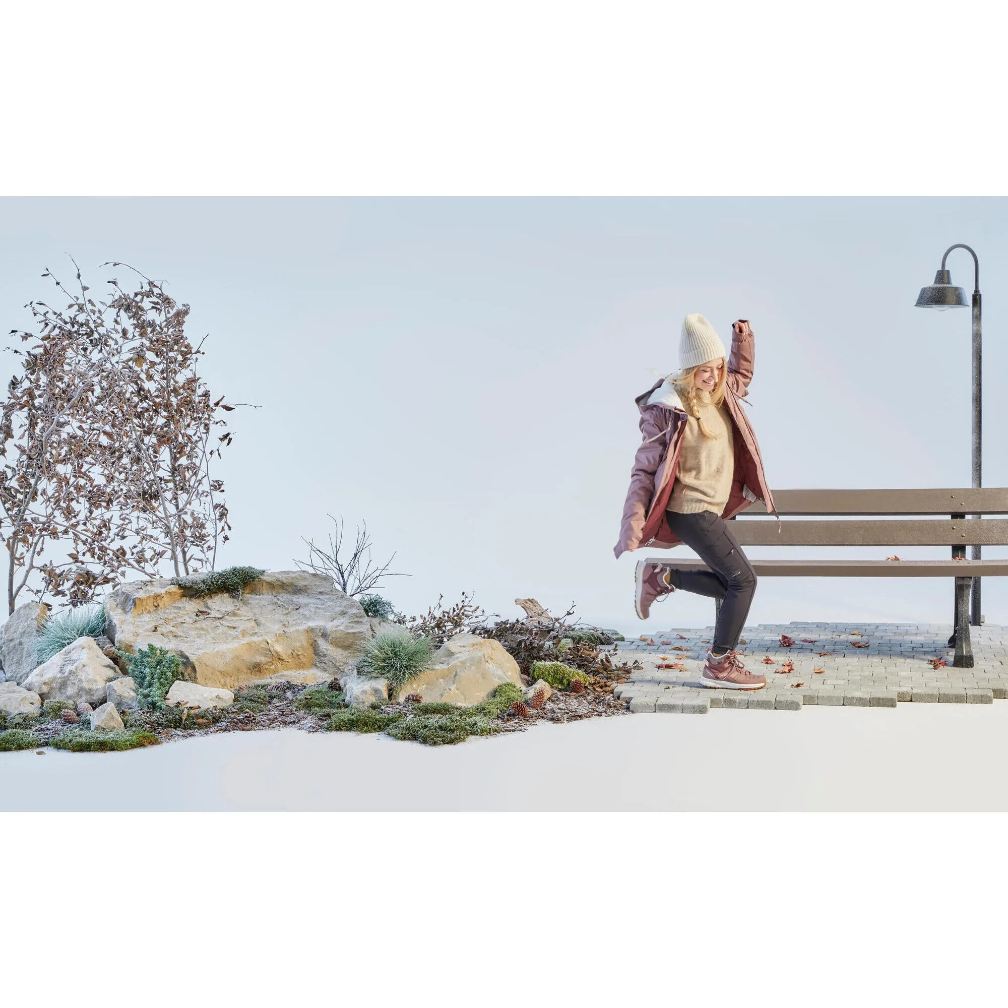 Best Snow Boots For Snowboarding Quechua Women's SH100 X-Warm Waterproof Mid Hiking Boots