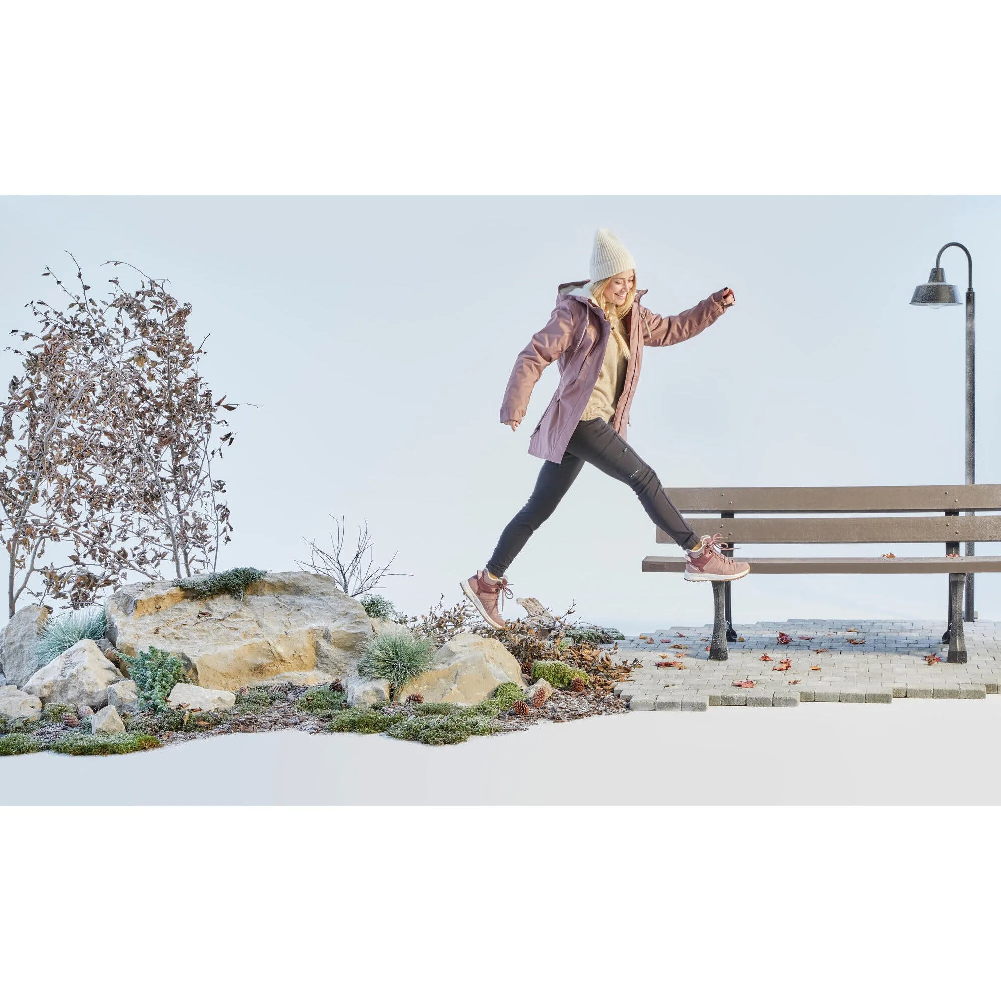 Kamik Youth Snow Boots Quechua Women's SH100 X-Warm Waterproof Mid Hiking Boots