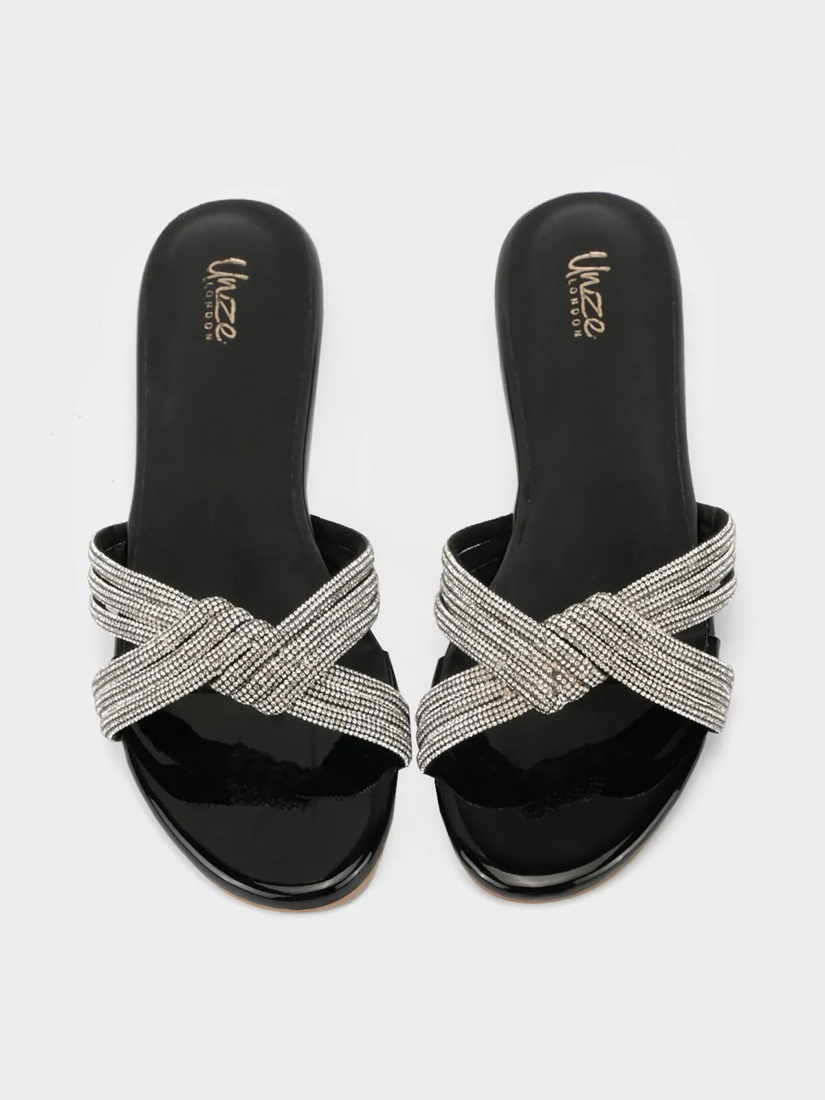 Women's "ANIKE"Crystals Evening Slippers Cute Indoor Slippers