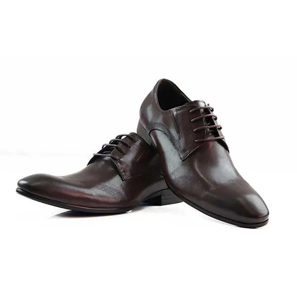Mens Zasel Peter Dark Brown Leather Lace Up Shoes Dress Shoe Insole
