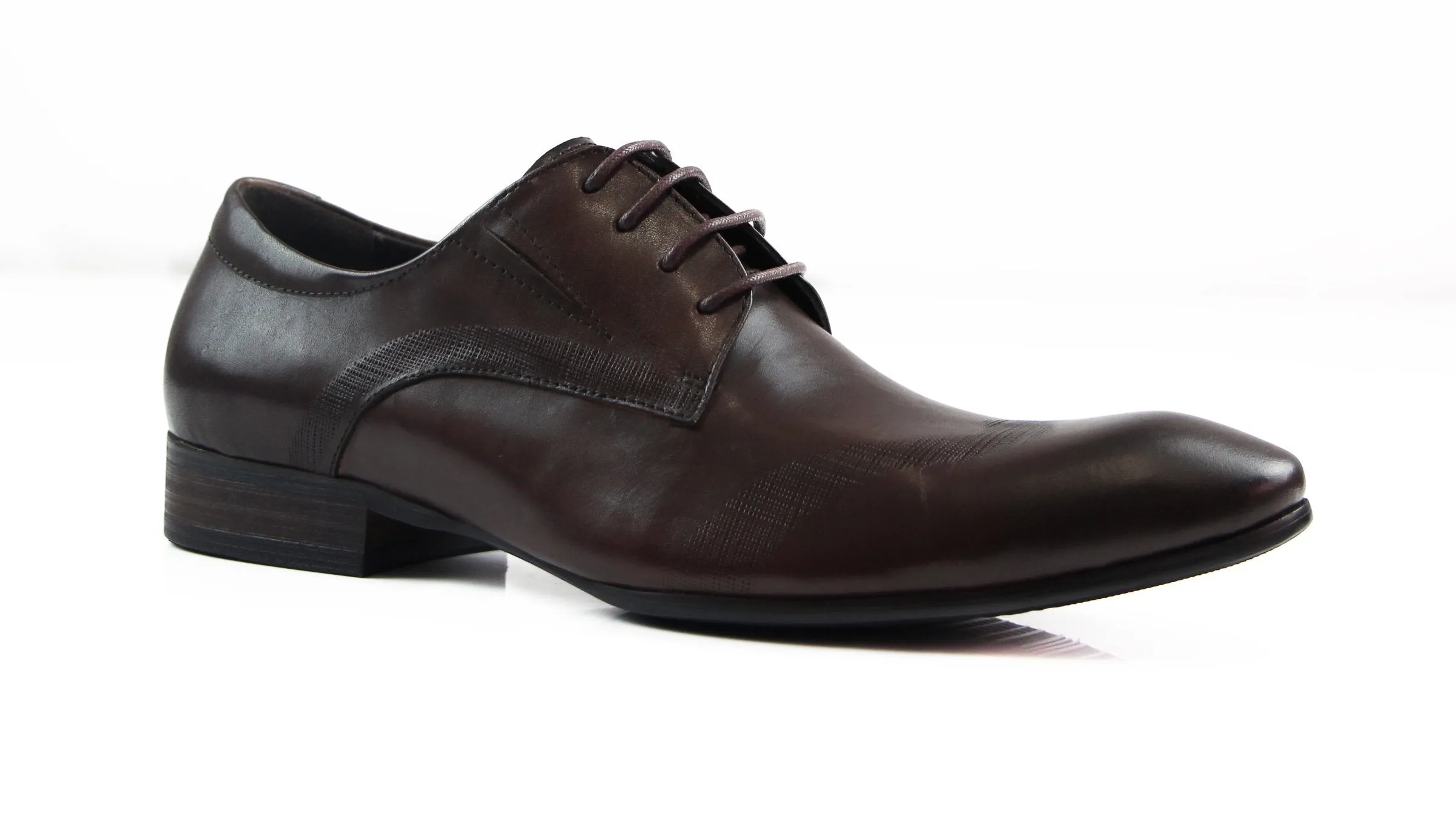 Shop Dress Shoes Near Me Mens Zasel Peter Dark Brown Leather Lace Up Shoes