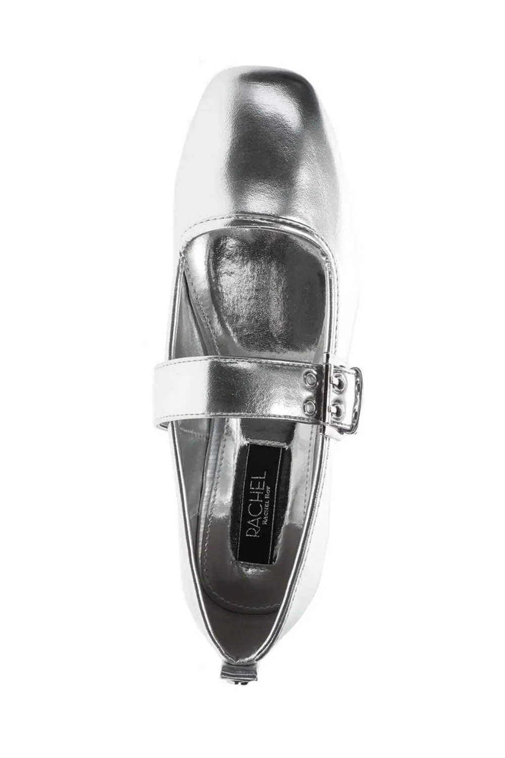 Rachel Roy Razzle Buckle Flats for Women in Silver | RAZZLE-SILVER Rainbow Flat Shoes
