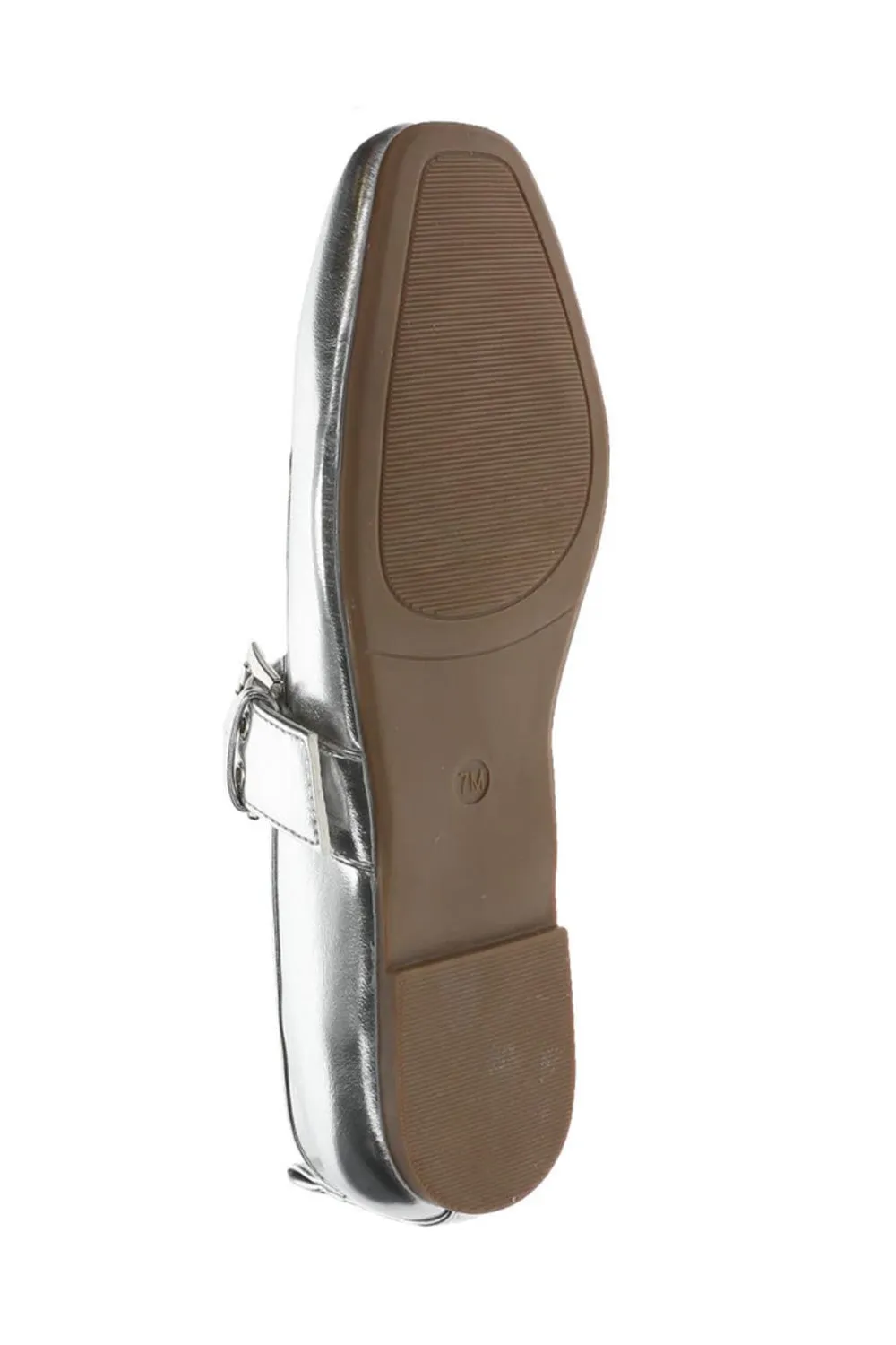 Nine West Shoes Flats Rachel Roy Razzle Buckle Flats for Women in Silver | RAZZLE-SILVER