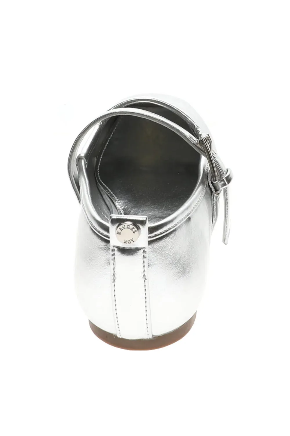 Rachel Roy Razzle Buckle Flats for Women in Silver | RAZZLE-SILVER Flat Ballerina Shoes