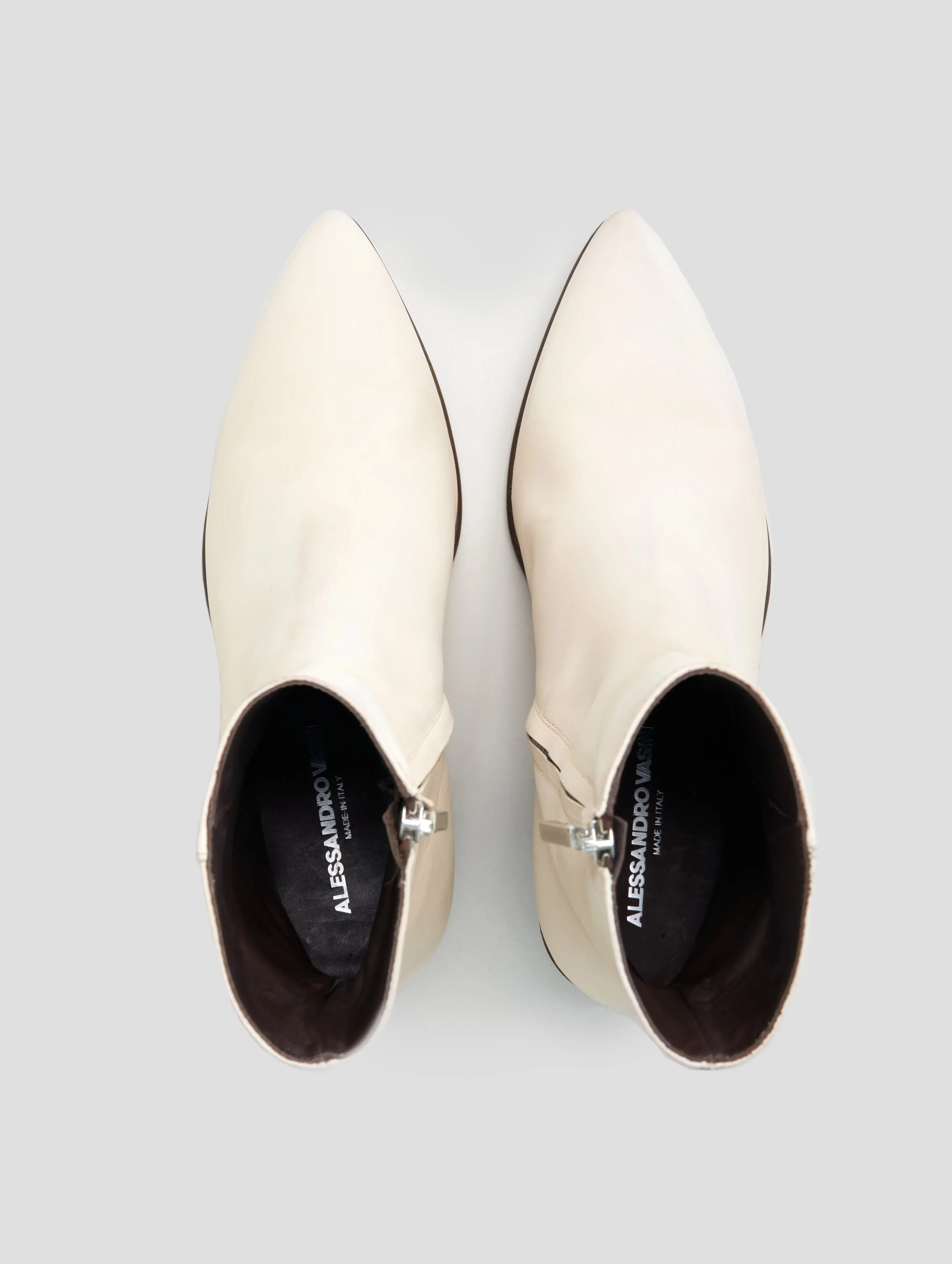 NICO 60MM ANKLE BOOT IN IVORY CALFSKIN Boots Heels