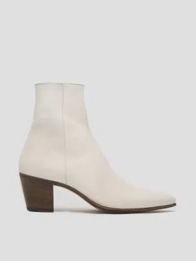 NICO 60MM ANKLE BOOT IN IVORY CALFSKIN Pirarucu Boots