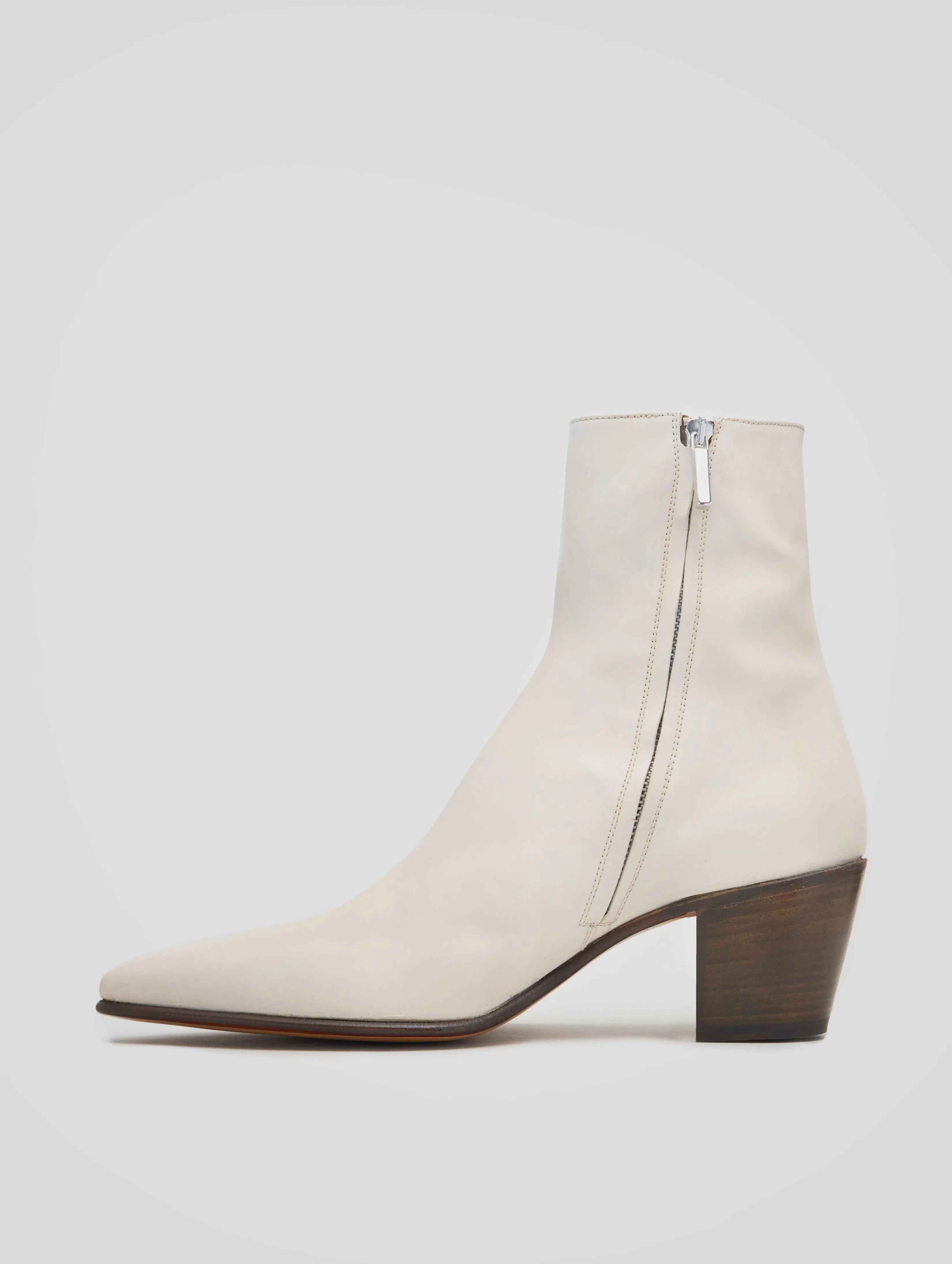 NICO 60MM ANKLE BOOT IN IVORY CALFSKIN Boots Zebra Print