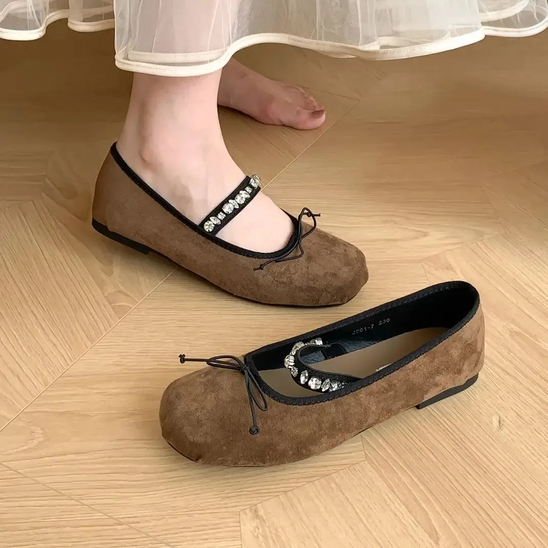 binfenxie  -  New Brand Women Flat Shoes Round Toe Shallow Slip On Ladies Casual Ballet Shoes Soft Leather Eelgant Balle Shoes Tory Burch Flats Shoes