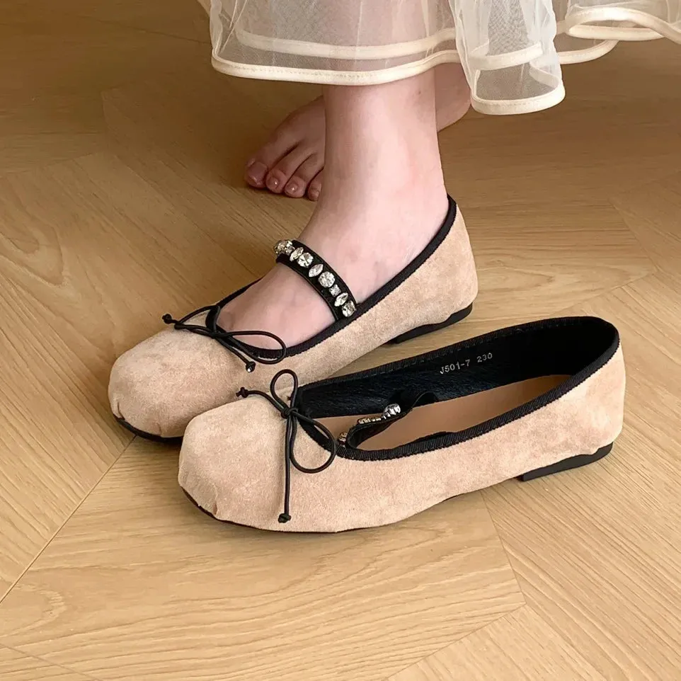 binfenxie  -  New Brand Women Flat Shoes Round Toe Shallow Slip On Ladies Casual Ballet Shoes Soft Leather Eelgant Balle Shoes Best Flat Mary Jane Shoes
