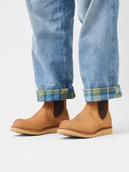 RED WING MEN'S 6-INCH CLASSIC CHELSEA LEATHER BOOTS Plus Size Cowboy Boots Extra Wide Calf