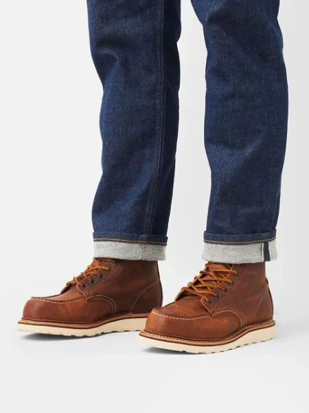 RED WING MEN'S CLASSIC MOC 6-INCH LEATHER BOOT Comfortable Combat Boots