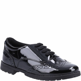 Stable Structure Hush Puppies Eadie Junior Patent School Shoes